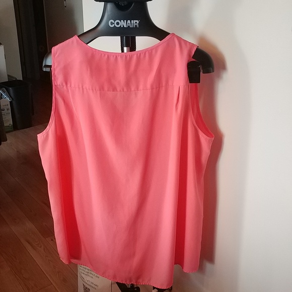 Penningtons Peach Button Up Blouse 2X - Picture 7 of 8